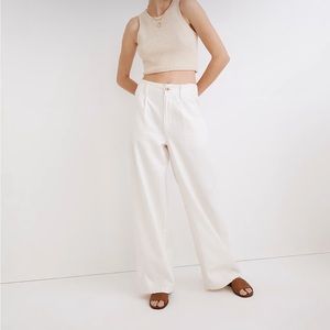 Madewell Cotton-Linen Wide Leg Trousers
